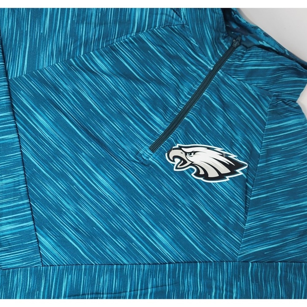 Philadelphia Eagles1/4 Zip‎ Pullover Shirt Women's Small Green Lightweight Zubaz